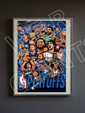 NBA Finals 11x17 Art Print (Lebron James, Jokic, KD, Tatum, Jalen Brunson, etc.)